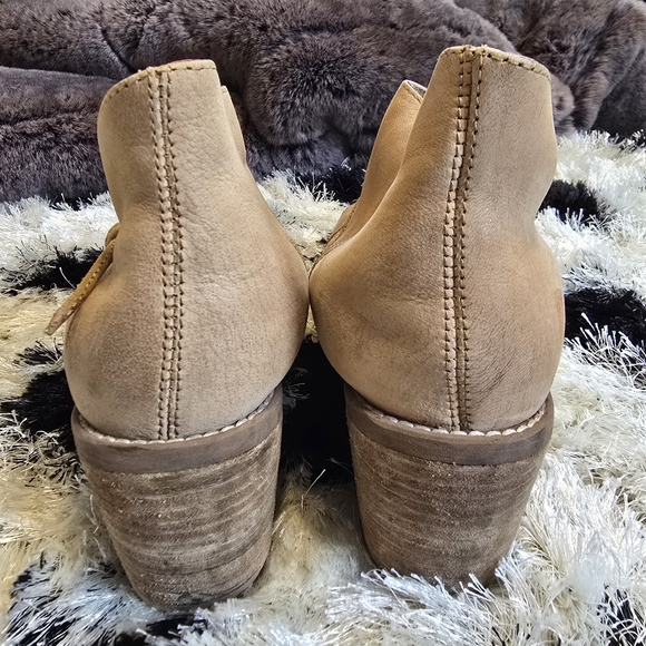 Leather Open Toe Booties - Picture 4 of 8